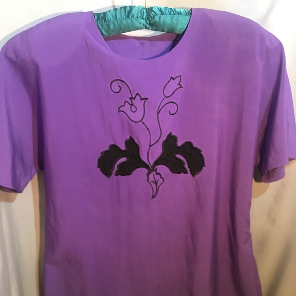 Lucia Tops - Vintage Lucia Purple Shirt Shoulder Pad